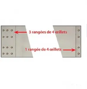 Toile d'enfourneur adaptables ABRY 4840x850 mm